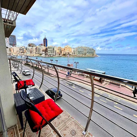 公寓 F2 - Lovely Two Bedrooms Flat Sea View, St Julians