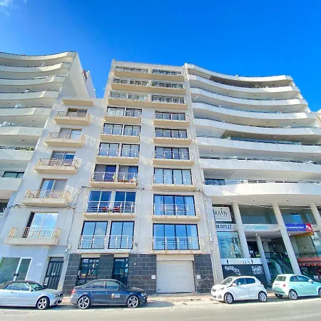 F2 - Lovely Two Bedrooms Flat Sea View, St Julians San Ġiljan