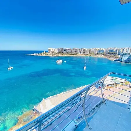 F2 - Lovely Two Bedrooms Flat Sea View, St Julians Appartement *